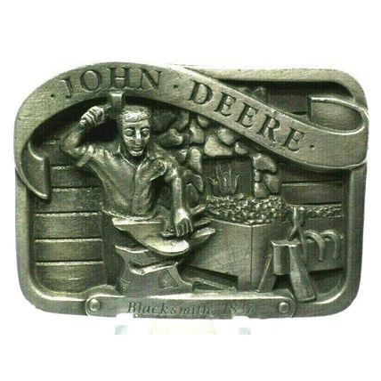 John Deere Belt Buckle 1990 Advertising Buckle Fine Pewter Limited Edition D5