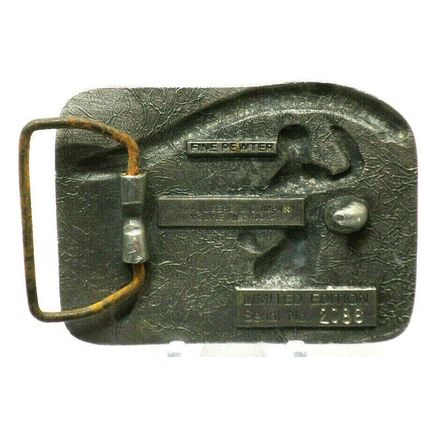 John Deere Belt Buckle 1990 Advertising Buckle Fine Pewter Limited Edition D5