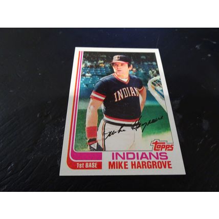 1982 Topps Card # 310A Mike Hargrove Very Good-Excellent (4) Cleveland Indians
