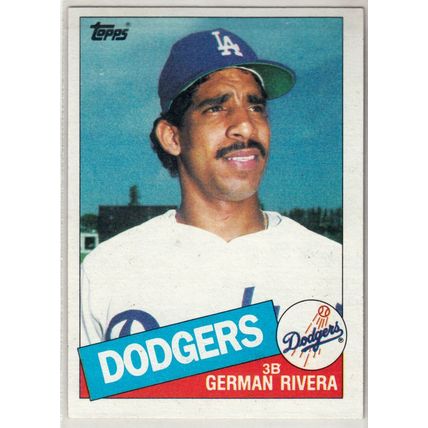 1985 Topps Baseball card 626 German Rivera RC