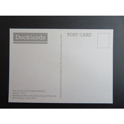 The Coming of the Docklands Railway, DLR, London Series 2 No.4 Postcard