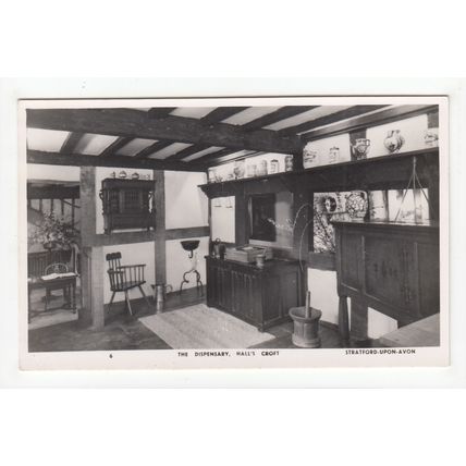 The Dispensary at Hall's Croft Stratford-upon-Avon Postcard HC6