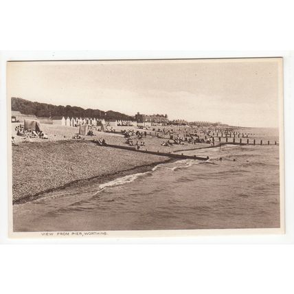 View from the Pier Worthing Postcard West Sussex