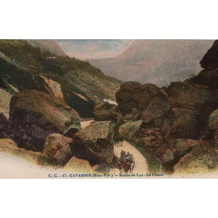 Route de Cavarnie Luz Le Chaos Old French Postcard