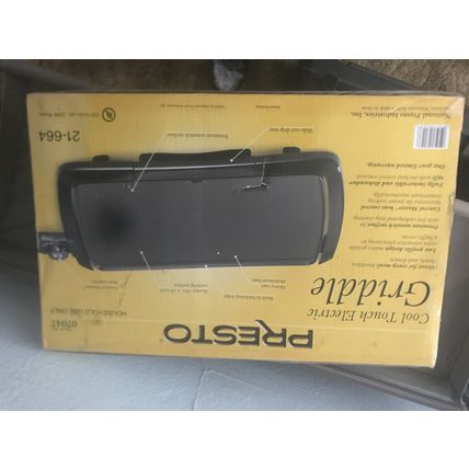 New in Box Presto 07047 Cool Touch Electric Griddle Black Kitchen Pancakes Cook
