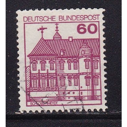 GERMANY 1977 CASTLES 60pf RED USED SG1809a