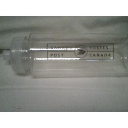 Canada Post plastic water bottle reusable in clear