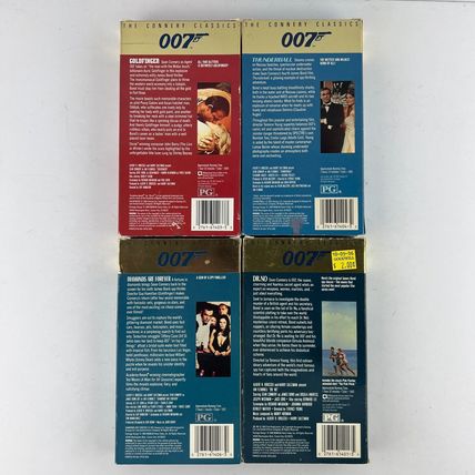 James Bond (Sean Connery) Movies 4 VHS Video Tape Lot #1