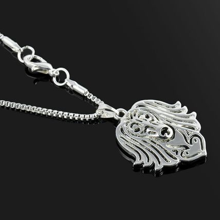 Long Coat Long Haired Dog Head Pendant Necklace Gift idea