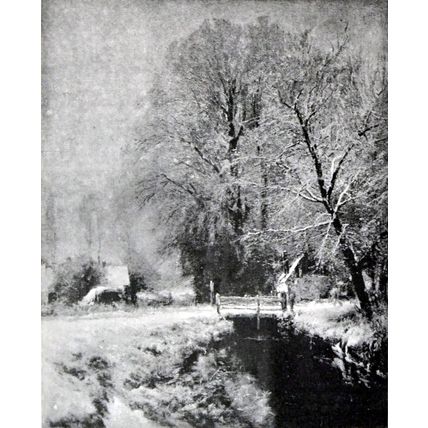 NEAR THE WATER MILL - WINTER 1893 Louis Apol PRINT