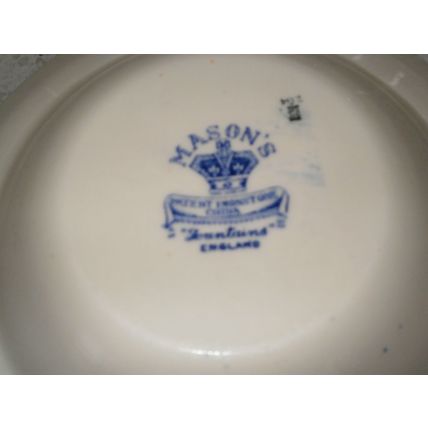 Mason's Ironstone Blue & White Fountains Dessert Bowl