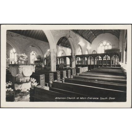 South Door, Altarnon Church at Main Entrance, Cornwall, c.1950s - RP Postcard