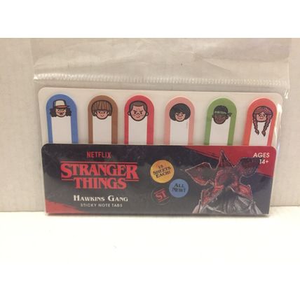 NEW Stranger Things Hawkins Gang Sticky Note Tabs - 90 Stickers