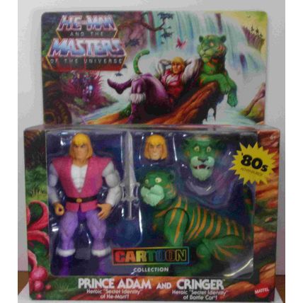 HE-MAN and the MASTERS OF THE UNIVERSE ' CARTOON ' PRINCE ADAM & CRINGER set