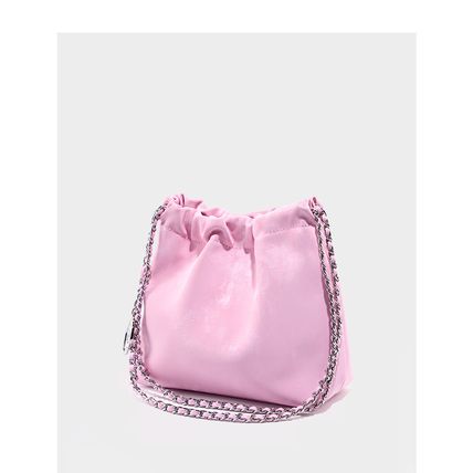 Genuine Leather Women's Handbag Beach Bag Simple Shoulder Bag Pink