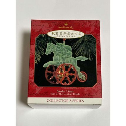Hallmark Ornament Die Cast Brass Santa Turn of Century Parade 3rd in Series 1997