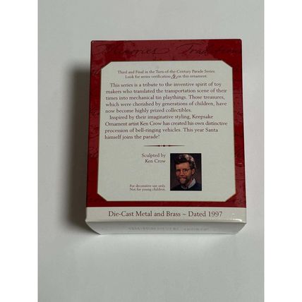 Hallmark Ornament Die Cast Brass Santa Turn of Century Parade 3rd in Series 1997