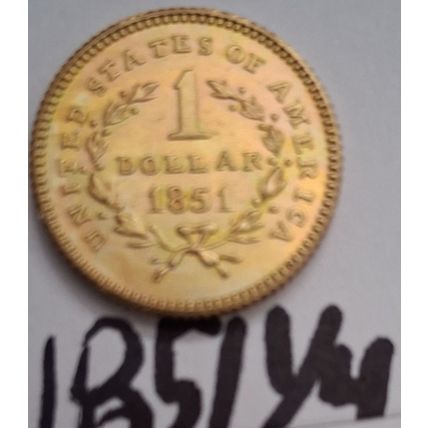 9 Golden Coin Reproduction Coins 1/4 to 3/4 Rounds BU Mint US Lot 1849-1933