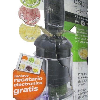 Hamilton Beach Spiralizer 2 Speed Motorized Vegetable Slicer No.59998