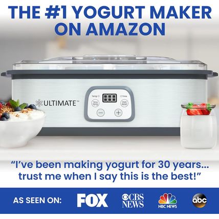 Ultimate Probiotic Yogurt Maker with Adjustable Time & Temp Control - Make Trill
