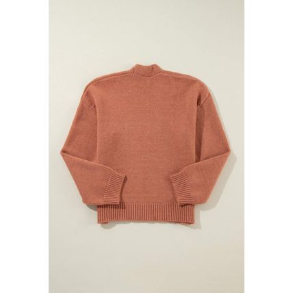 Light French Beige Drop Shoulder Open Front Cropped Cardigan