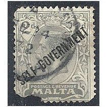 Malta 1922 SG117 2d Grey Self Government Filler .