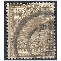 1912 SG395 1/- Bistre Watermark Royal Cypher Fine Used. .