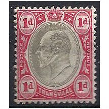 Transvaal 1902 SG245 1d Black & Carmine Mounted Mint ..