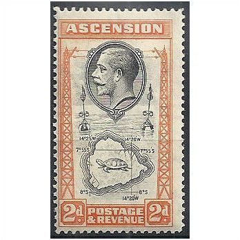 Ascension Island 1934 SG24 2d Black & Orange Mounted Mint...