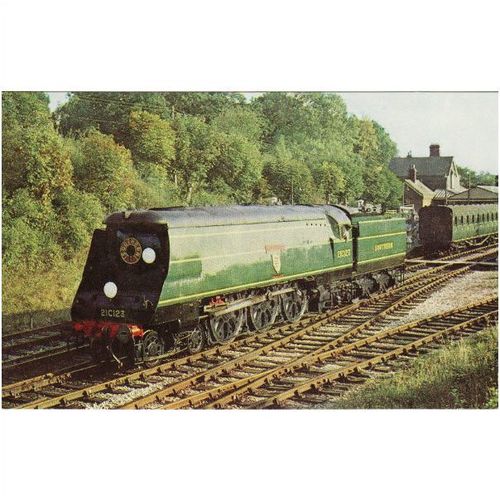 Railway Postcard SR West Country 21C123 Blackmore Vale Southern WC Pacific Loco