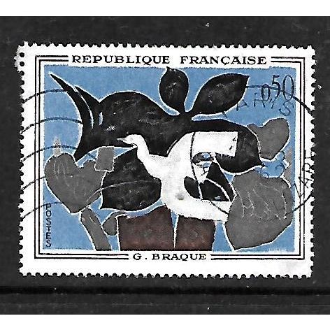 FRANCE 1961 FRENCH ART 50c MESSENGER BRAQUE SG 1551 FINE USED#