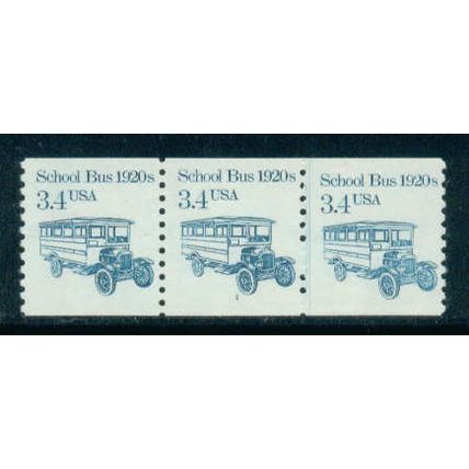 2123 3.4c School Bus Fine MNH Dry Gum PNC 1/3 W0325