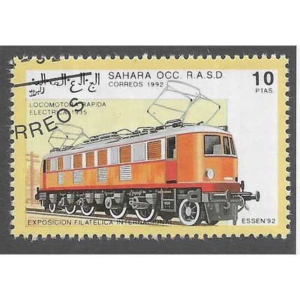 1992 10PTS 'SAHARA OCC. - TRAINS' C.T.O FINE USED (EBID75-967)