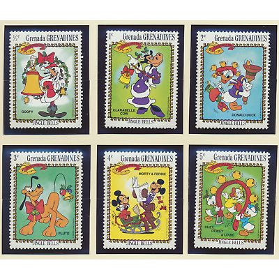 Grenada Grenadines Stamps, 5 Disney Short Sets, Mint Never Hinged