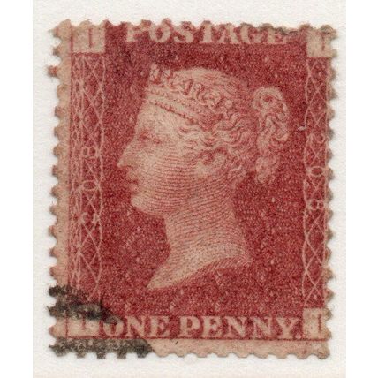 Sg43 1d red plate 208 fine used " T A" (REDS)