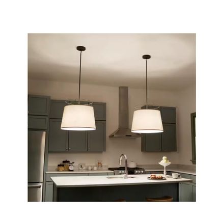 KICHLER Marika 1-Lt Olde Bronze Shaded Kitchen Pendant Hanging Pendant w/ Shade