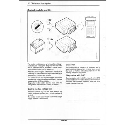 Saab 900 SRS Airbag Workshop Manual 1995 199423554 PDF