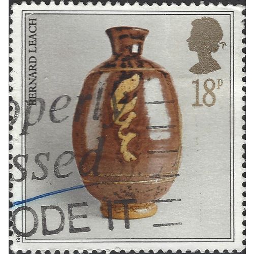 GB, Bernard Leach, Vase, grey 1987, 18p