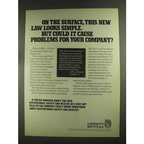 1972 Liberty Mutual Ad - New Law Looks Simple