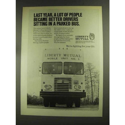1972 Liberty Mutual Ad - Sitting in a Parked Bus