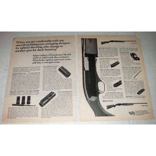1972 Winchester Ad - Model 1400 and 1200 Shotguns