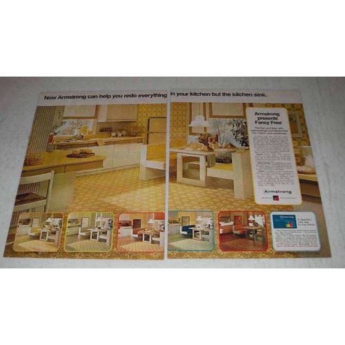 1973 Armstrong Fancy Free Vinyl Floor, Fabric Ad