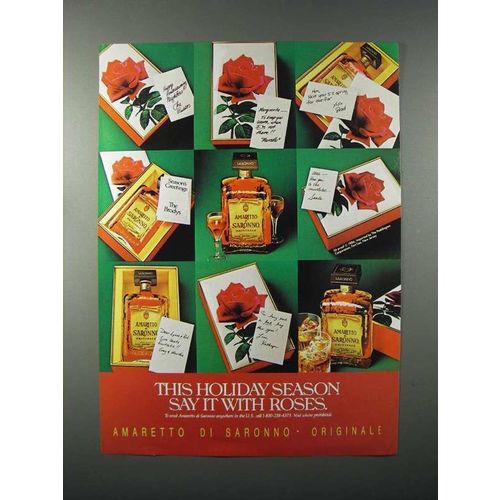 1986 Amaretto Di Saronno Ad - Say it With Roses