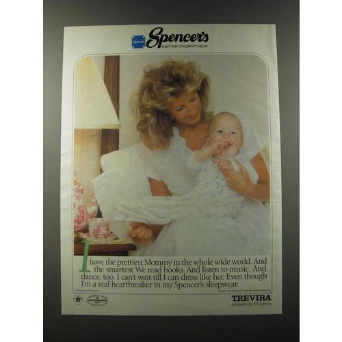 1986 Spencer's Sleepwear Ad - I have the prettiest mommy in the whole wide world