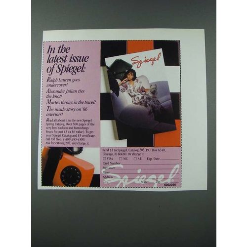 1986 Spiegel Fashion Ad - In The Latest Issue