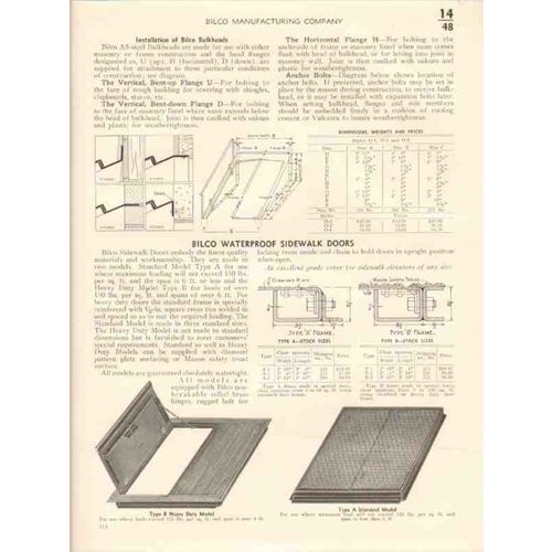 bilco mfg company 1941 steel bulkhead cellar residence vintage catalog