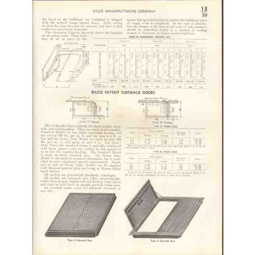 bilco mfg company 1938 all steel bulkhead residence vintage catalog
