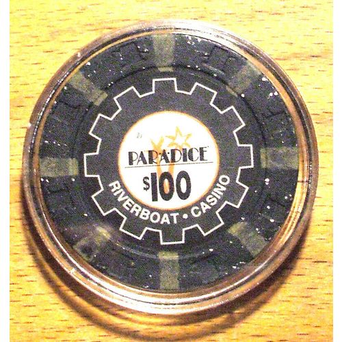 Par-A-Dice $100. Casino Chip - East Peoria, Illinois - 1999