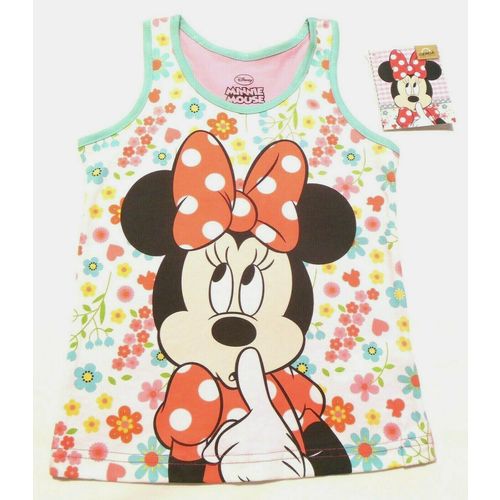 Disney Minnie Mouse Children's Sleeveless Vest Cotton T-Shirt Age 5 - 111cm Long