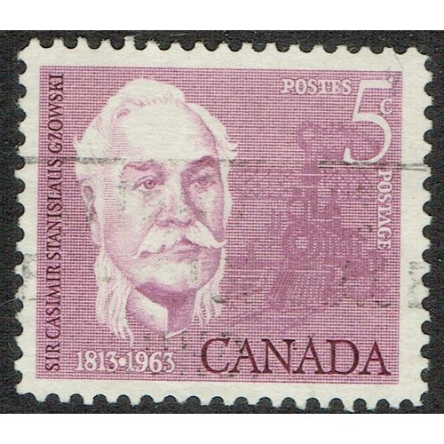 Canada 1963 150th Birth Anniv Casimir Gzowski 5c Reddish Purple SG535 GU